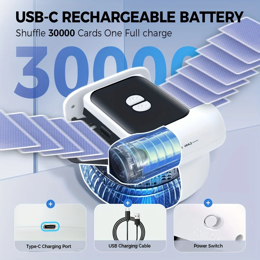 

Автоматическая машина для растрескивания, перезаряжаемая машина для растрескивания одним щелчком мыши, подходит для 1-2 колод карт