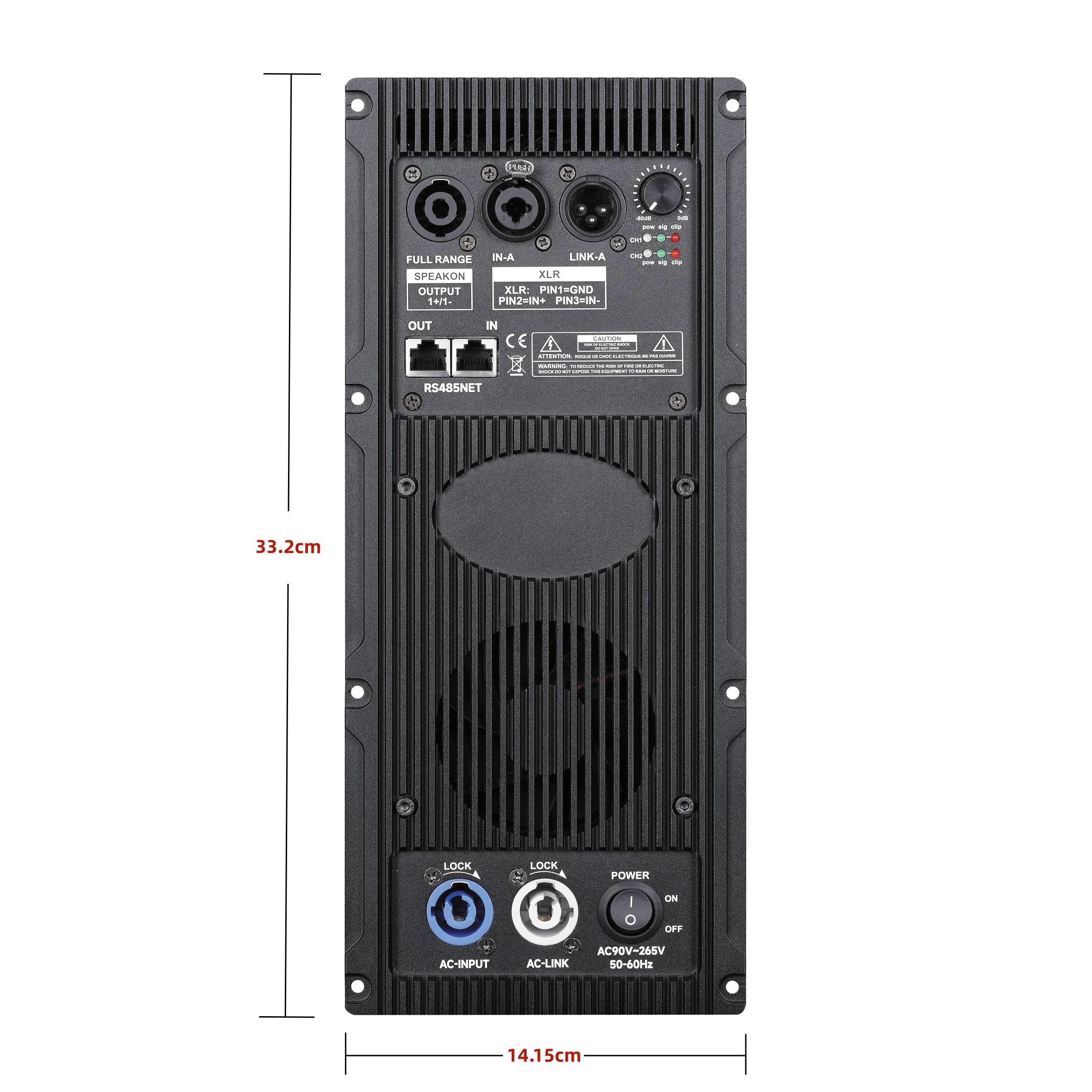 Modul Penguat Suara Digital KET Audio KX2.10 1000W*2 untuk Speaker Line Array