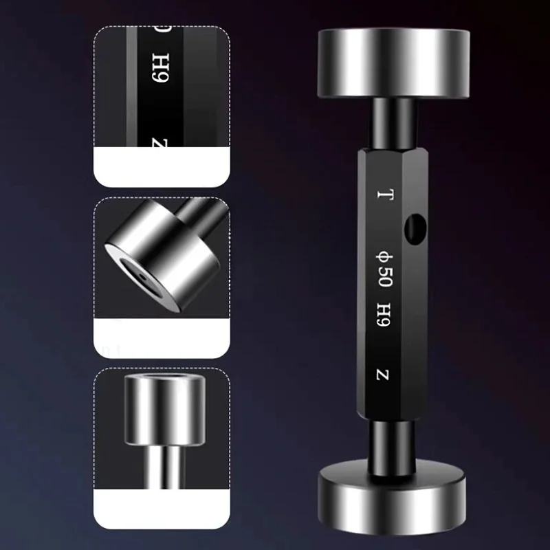 High precision Glossy plug gauge GO/NO GO Gage Metric Gauge H9 internal Precision smooth Gage Fine,Pitch gap Test Tool