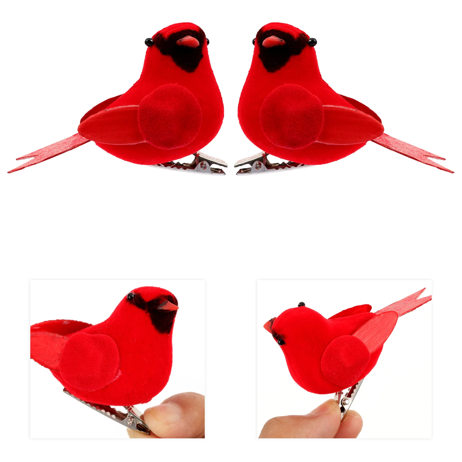 

10 Pcs Cardinal Clip on Christmas Tree Ornament Bird Ornaments for Decorations Birds Xmas