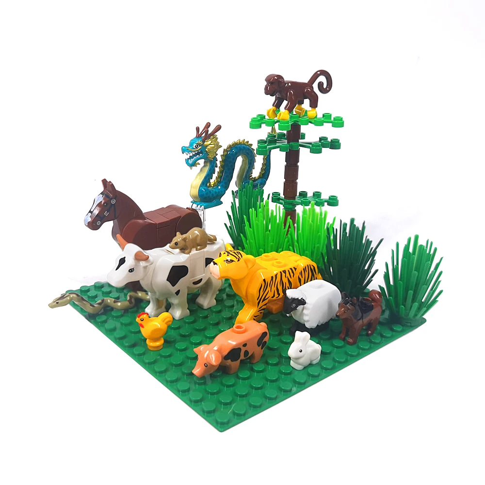 MOC Blocks Animals Building Bricks Third Party Accessories Nature Insect,Reptile,Dog,Cat,Pigeon,Chameleon,Spider Made in China