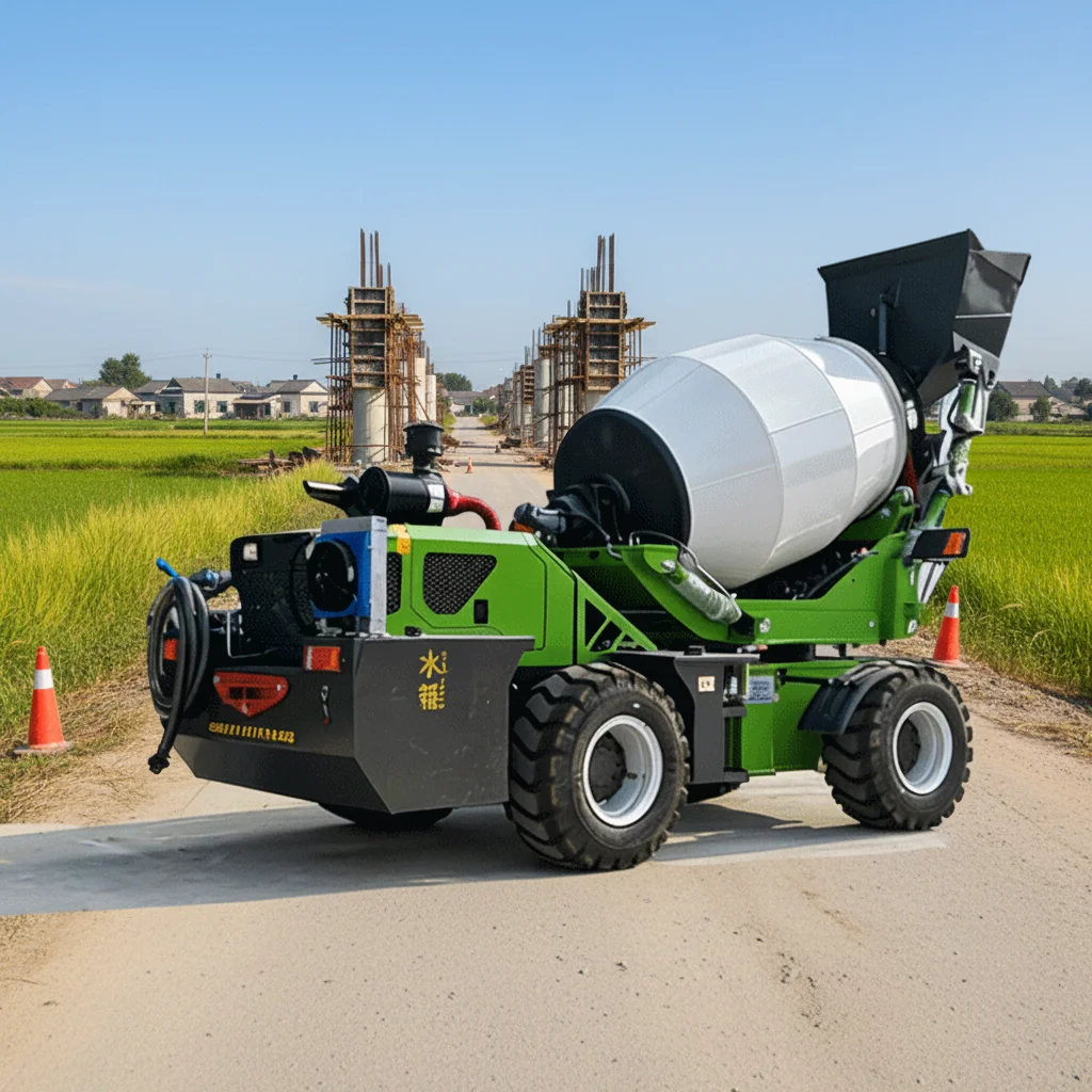 Customized Self Loading Concrete Mixer Truck With Powerful Engine High Working Efficiency
