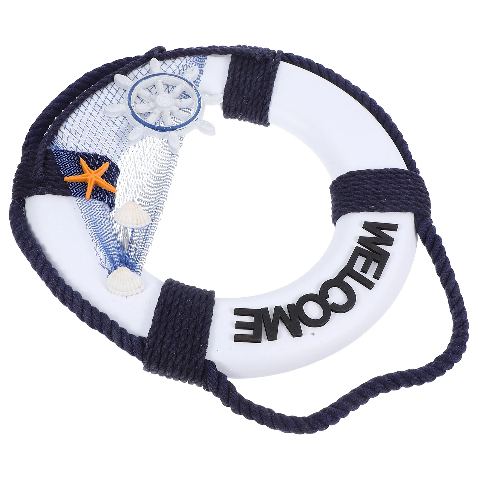

Wooden Lifebuoy Home Decor Nautical Hanging Decoration Hand Painted Mediterranean Beach Home Decoration Nautical Craft