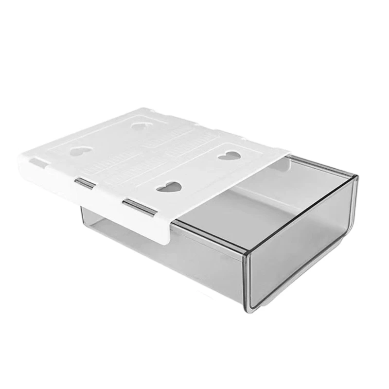 Modern Plastic Drawer Box for Under Desk Installation Drillless Adhesive Technology Saving Desktop Space Holds Various Essential