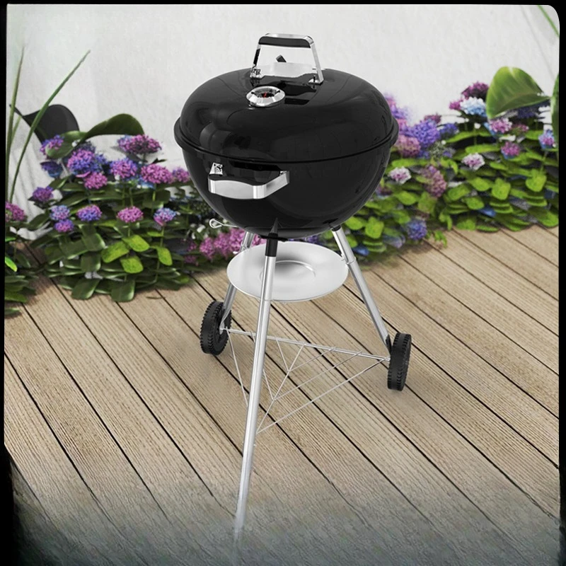 Wholesale 18.5 Inch High-grade Bright Enamel Thickened American Round Apple Stove Camping Barbecue Grill Charcoal Barbecue Grill