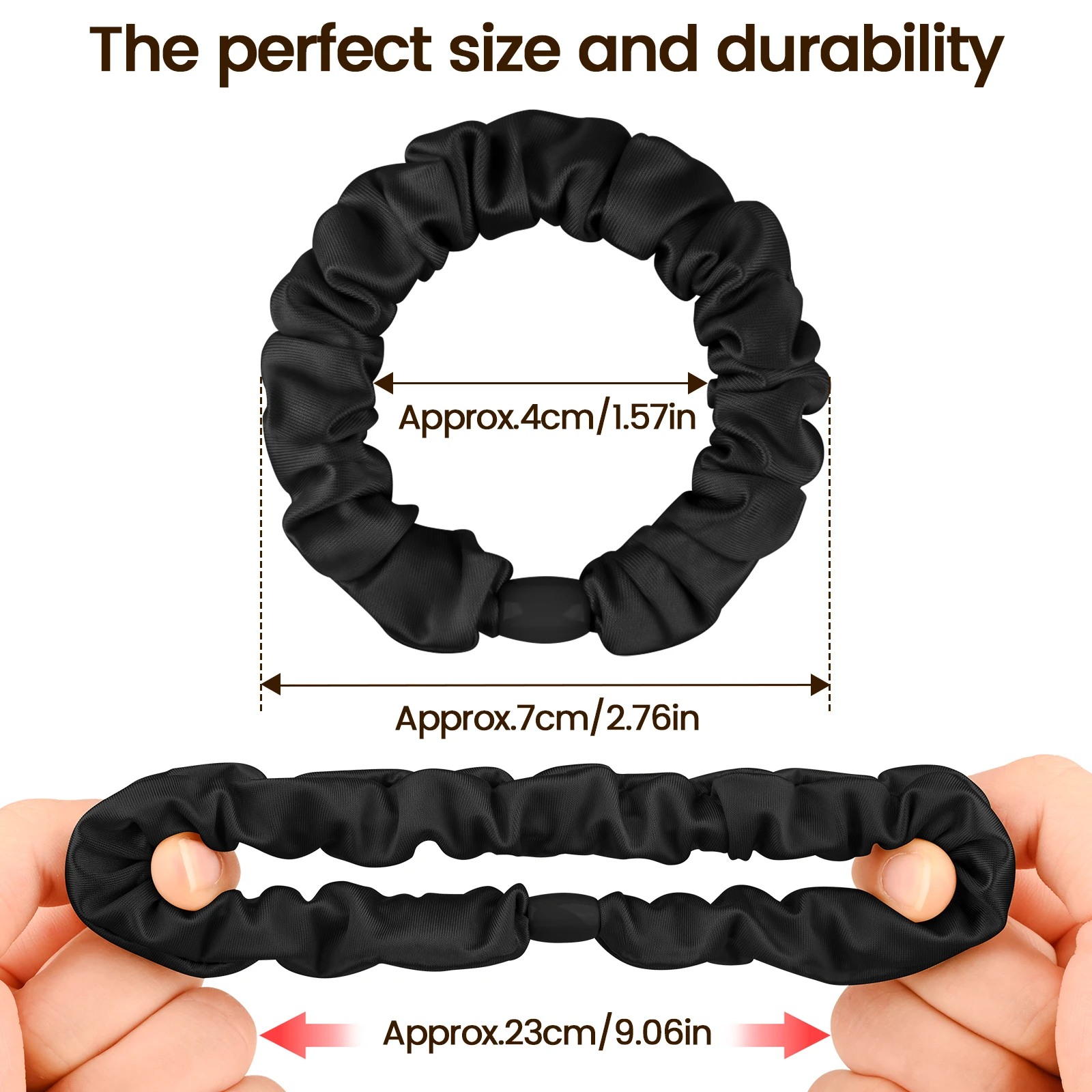 1-6pcs Satin Scrunchies Skinny Elestics Scrunchy Hair Ties Ponytail Holder Hair Bands No Crease Soft Accessories for Women