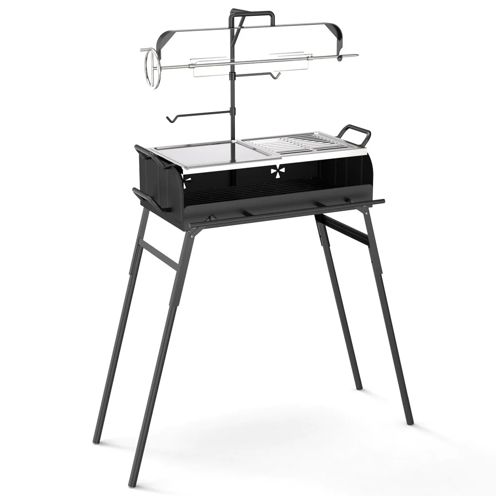 Cross-border outdoor charcoal grill adjustable height portable camping picnic household model BC0813 modern minimalist