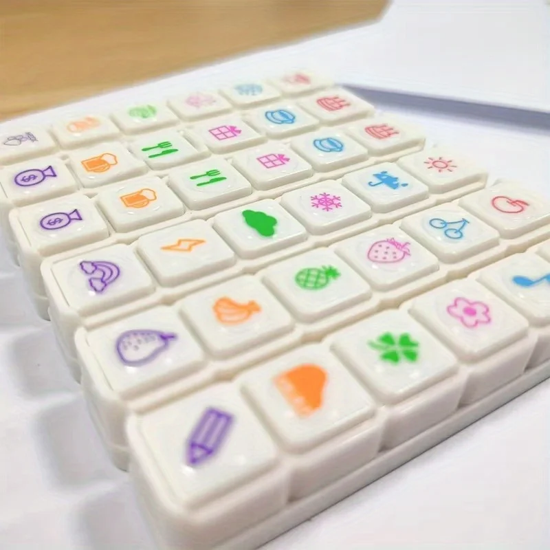 6 Designs Press Stempelkissen-Stempel Kawaii Selbsttinte Belohnungsstempel Kinder ermutigen Siegel DIY Kunsthandwerk Koreanisches Briefpapier Bürobedarf