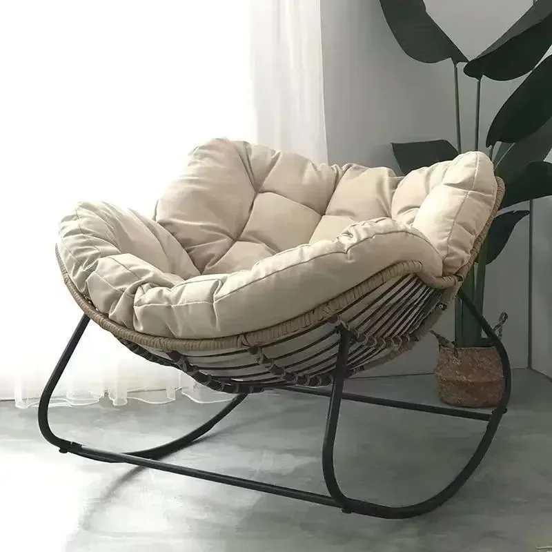 Human Bird Nest Rattan Weaving Rocking Chair Leisure Sofa Home Balcony Single Lazy Sofa Rocking Chair Rattan Chair Can Sleep 