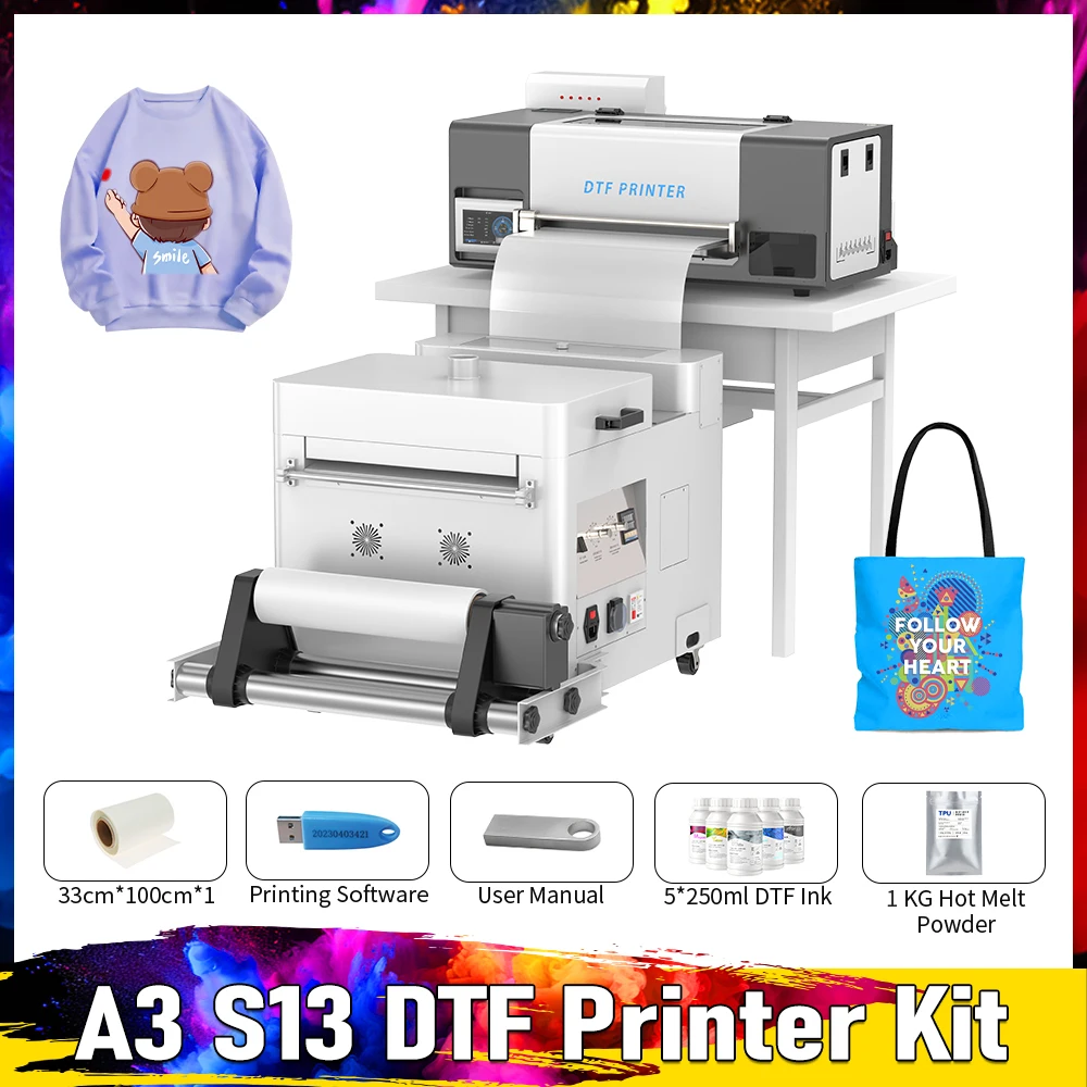 

A3 DTF Printer for Epson XP600 Impressora A3 DTF Printer Machine Direct-to-Film Transfer dtf printers for T-Shirt All Fabric