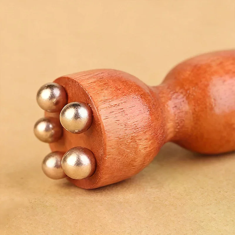 Lotus Seedpod Shape Massager Facial Physiotherapy Tool Sandalwood Face Eye Massage Tools Gua Sha Face Skin Care Massage Sticks