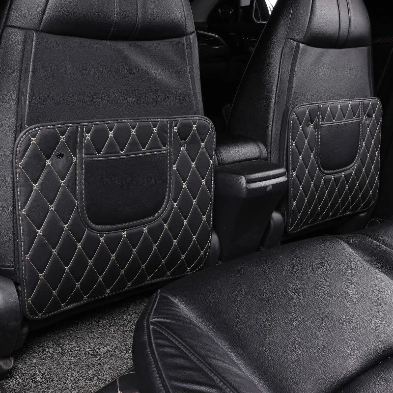 Universal Car Accessories Leather Auto Rear Seat Covers Pad Easy To Install Anti-kick Multi-function Interior Protection Mat