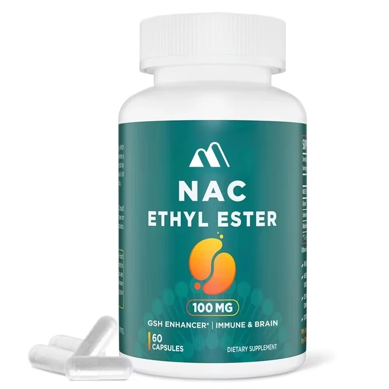 

NAC Capsule 100mg Contains 600mg Glycine Glutathione - Supports The Immune System and 60 Capsules of Antioxidants