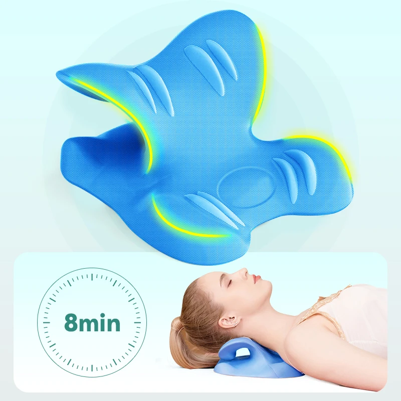 

Neck Shoulder Stretcher Relaxer Cervical Chiropractic Traction Device Massage Pillow for Pain Relief Cervical Spine Alignment