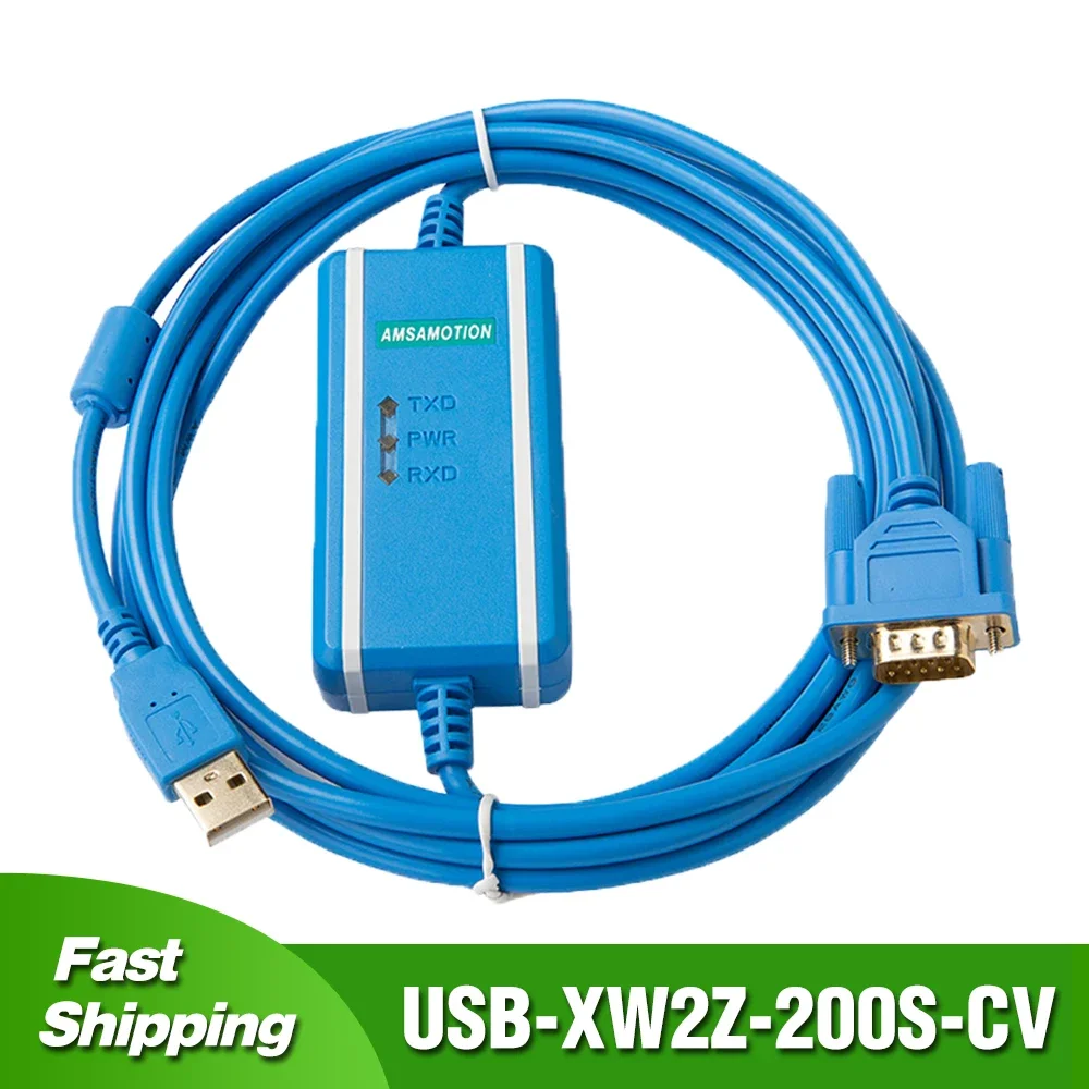 USB-XW2Z-200S-CV untuk Omron CQM1H C200HE CPM2C CJ1M /HG/HS/HX/CJ/CS Series PLC Kabel Data Pemrograman Line Download