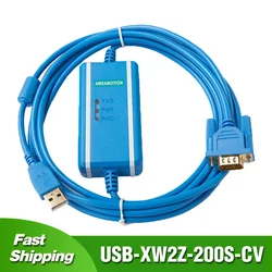 USB-XW2Z-200S-CV Programming Cable for Omron CQM1H C200HE CPM2C CJ1M /HG/HS/HX/CJ/CS Series PLC Data Download Line