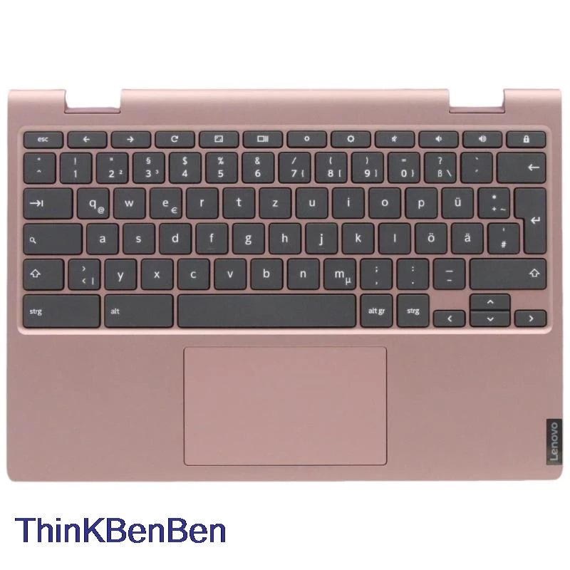 DE German Sand Pink Keyboard Upper Case Palmrest Shell Cover For Lenovo Chromebook C340 11 5CB0U43718