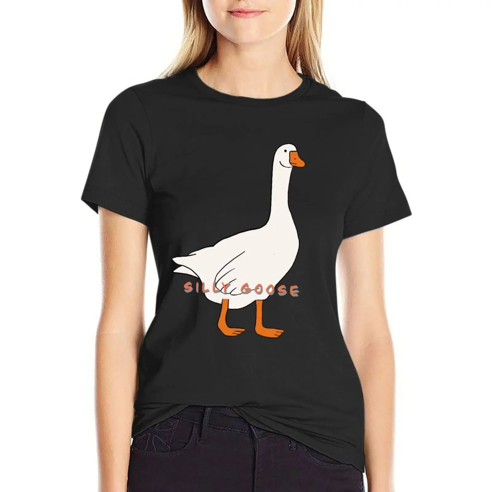 

Silly Goose T-Shirt summer top hippie clothes Blouse blanks Women's t-shirt