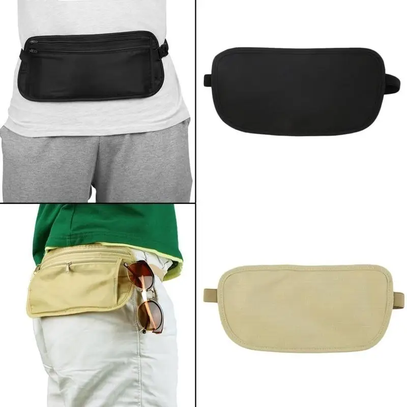 Portable Hidden Anti Theft Money Belt Multifunctional Travel Chest Waist Pack Secure Passport Holder Safe Pouch for Vacation