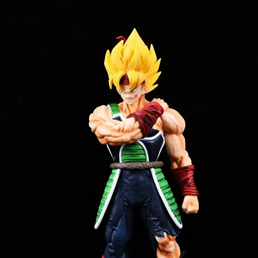 24cm/9.4in Anime Dragon Ball Z Figure Bardock Figure Collectible Model Statue Toy Gift (Two Heads) view 4
