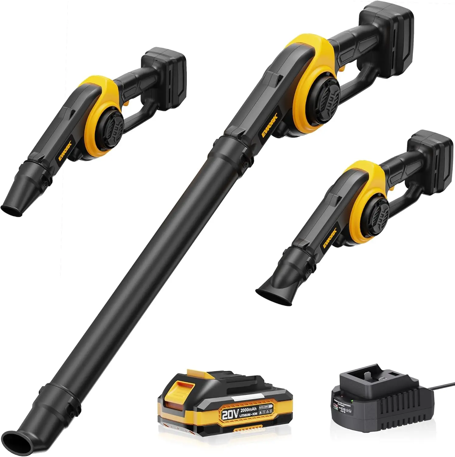 

Беспроводная мини-воздуходувка 20В, 130CFM/200MPH, с аккумулятором и быстрым зарядным устройством, легкая электрическая воздуходувка для уборки патио и газонов