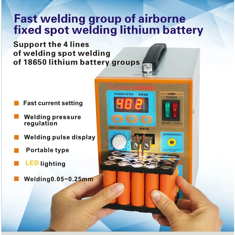 

SUNKKO 788H-USB 800A Spot Welder with 36V 3A Charger and Battery Tester Function for Battery Repair