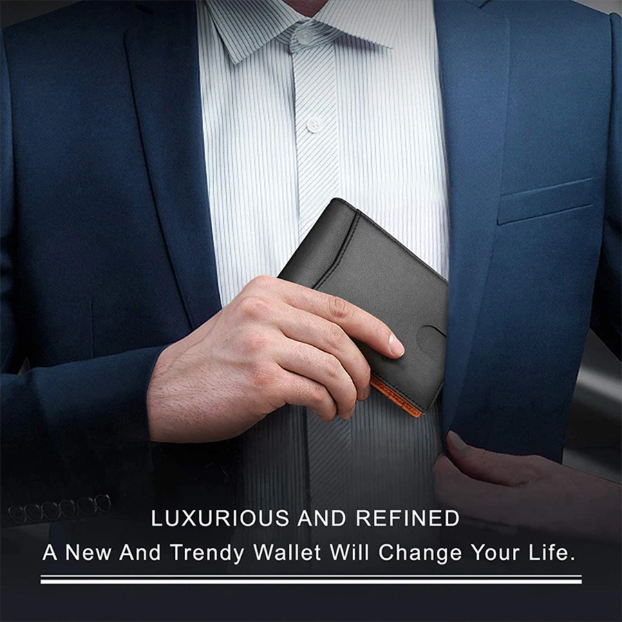 Rfid Credit Card Holder Men Wallets Money Clip Luxury Slim Thin Mini Wallet Male Small Short Purse Minimalist Billfold Vallet image 6