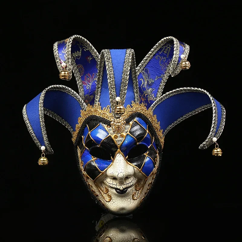 Venetian Mask Jester-Mask Wall-Decor Collection Full Face Mask Man Nice Carnival Mardi Gras Masks Masquerade Mask for Halloween