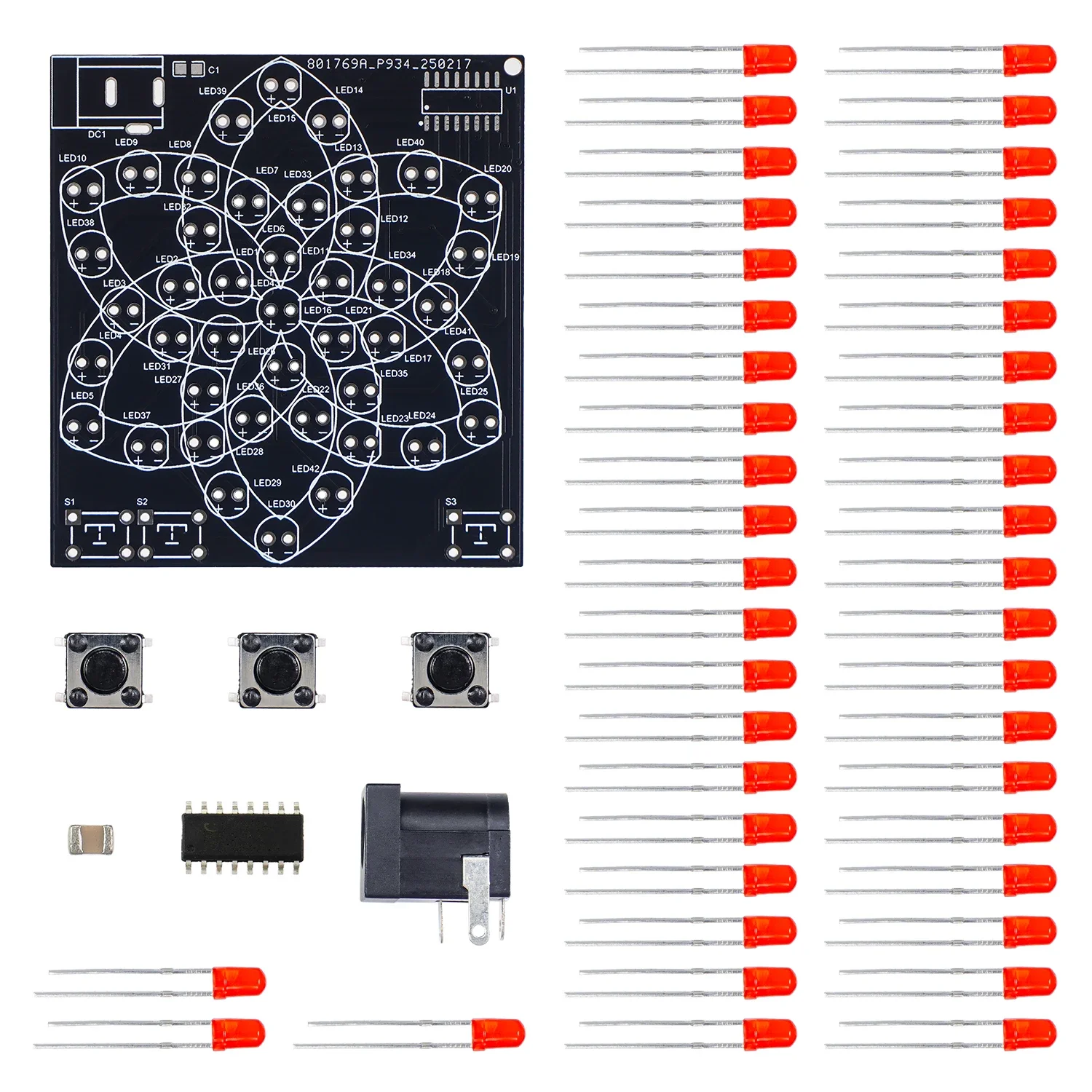 Microcontroller Creative Windmill Light Kit – Fun DIY Electronic LED Rotating Light – Soldering Practice Kit