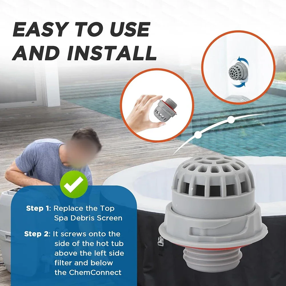 Attachment For Inflatable Spa Models Easy Installation Debris Mount Screw Compatibility With Lay Z Spa Long-Lasting Solution