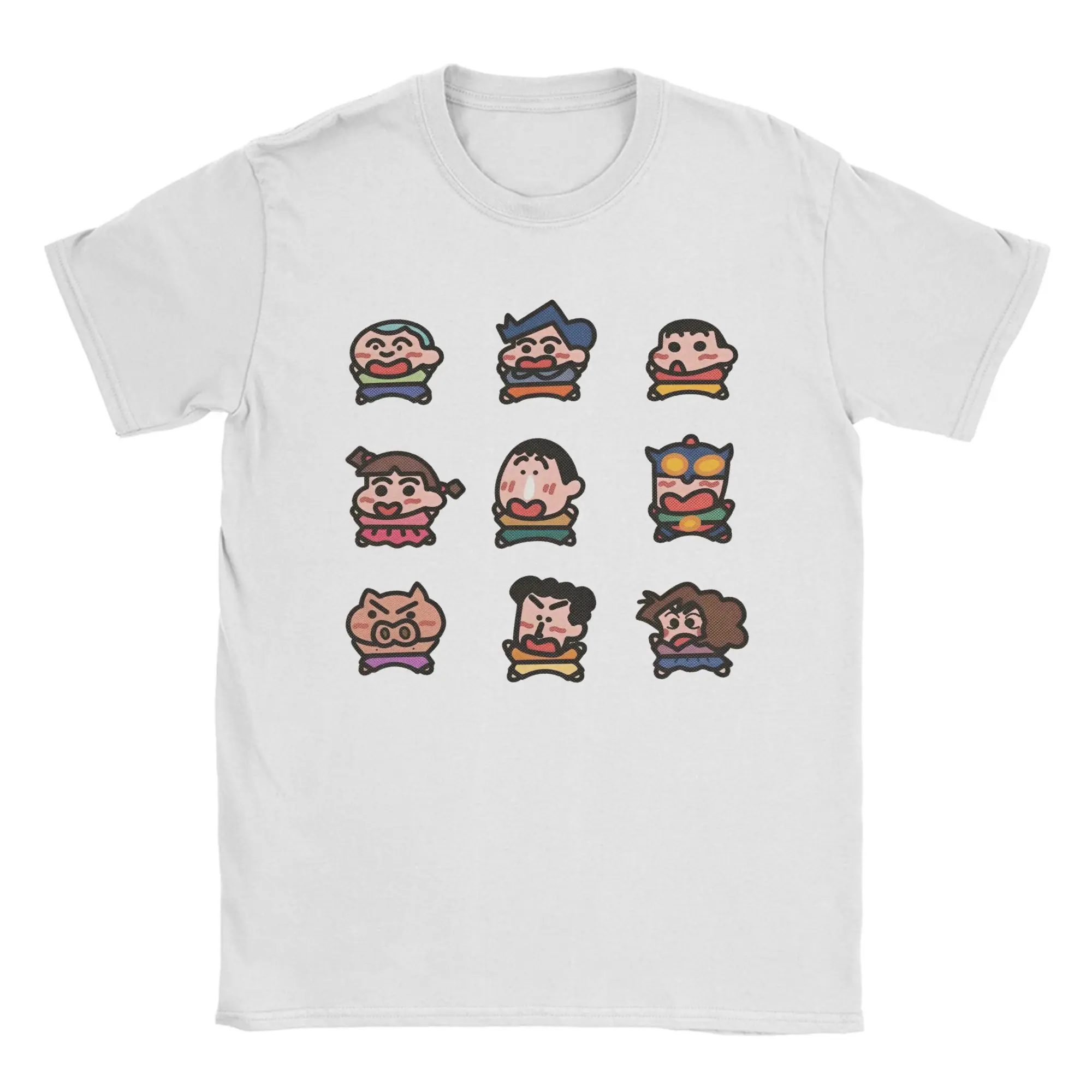 Streetwear Crayon Shin-chan T Shirt Unisex O-neck Short Sleeve Clothes Boochan Shiro Nene Toru Kamen Cotton Summer Top Tee