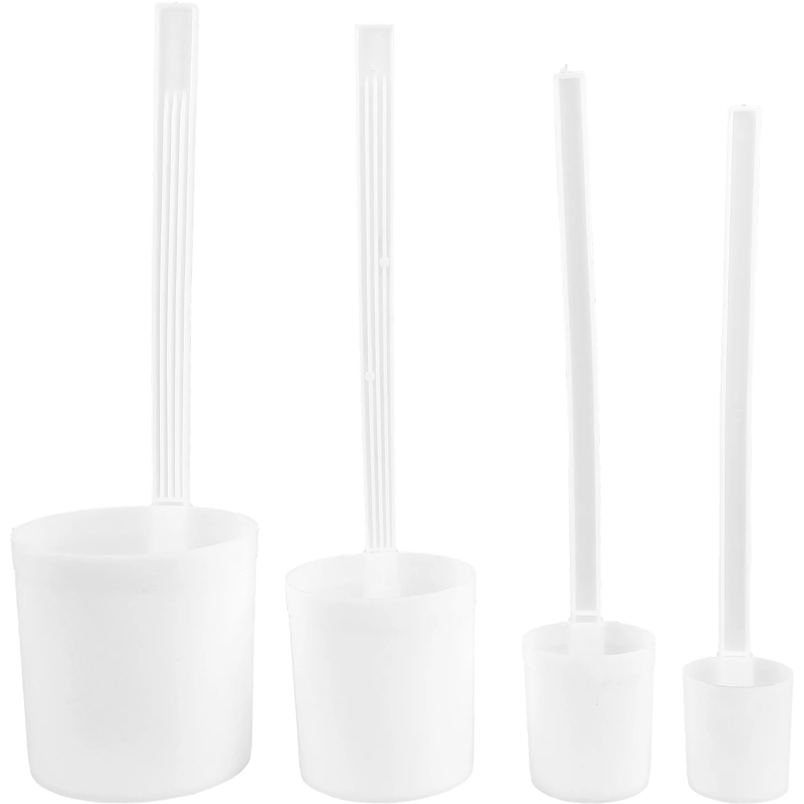 

4Pcs Plastic Serving Ladles Long Handled Measuring Spoon Durable Materials Gatherings Adults Household Water Ladle