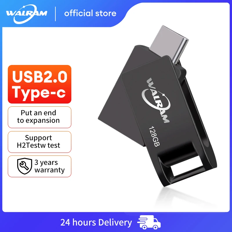 WALRAM USB 2.0 TYPE C USB Flash Drive OTG Pen Drive 512GB 256GB 128GB 64GB 32GB 16GB USB Stick 2 in 1 High Speed Pendrive