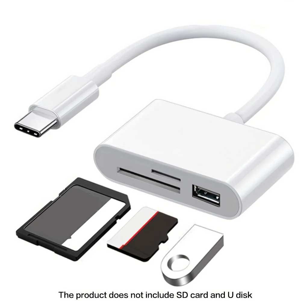 3-in-1 SD Card Reader OTG Adapter 2.0/3.0 Port Compatible for MacBook Pro Laptop PC Camera Mobile Phones