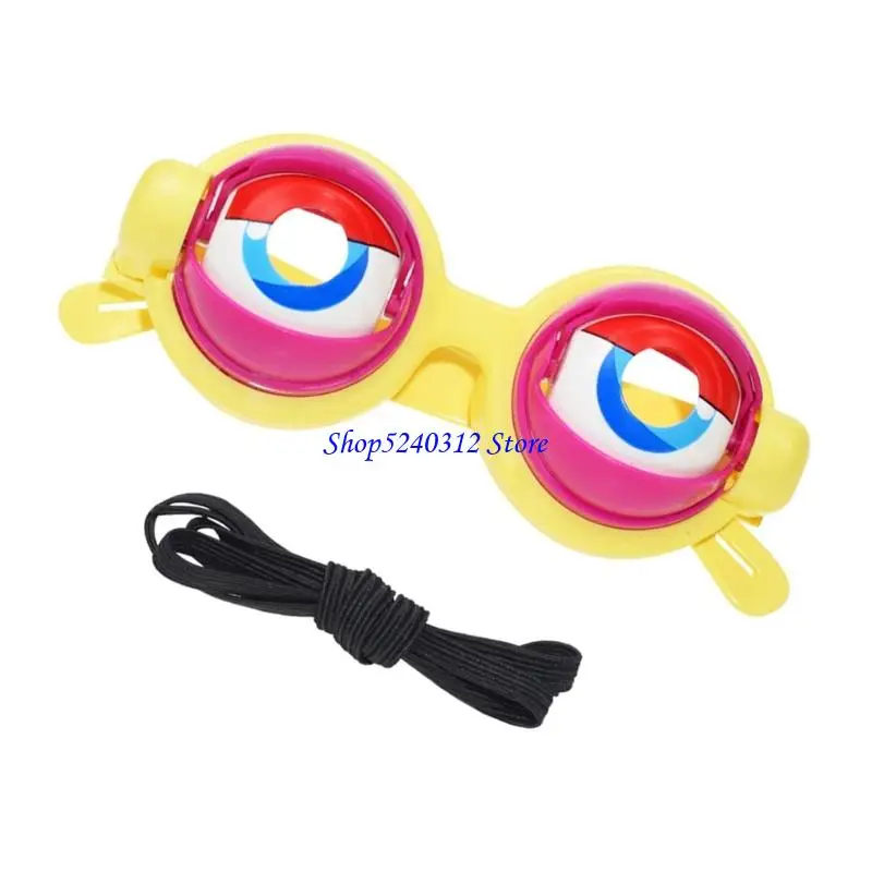 634C ตลก Eyes แว่นตาสำหรับเด็กผู้ใหญ่ดึง String กระพริบผลเครื่องแต่งกายฮาโลวีนใช้ Gag แว่นตา Costuem ของเล่น