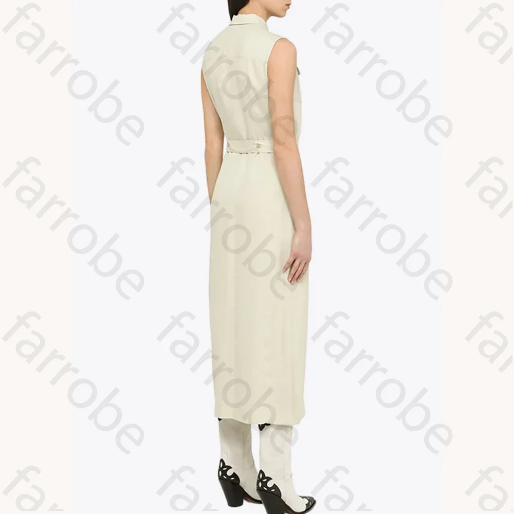 فستان قميص ميدي أنيق مخصص بدون أكمام على شكل حرف A فساتين سهرة رسمية رائعة عالية الجودة للحفلات الراقصة للنساء