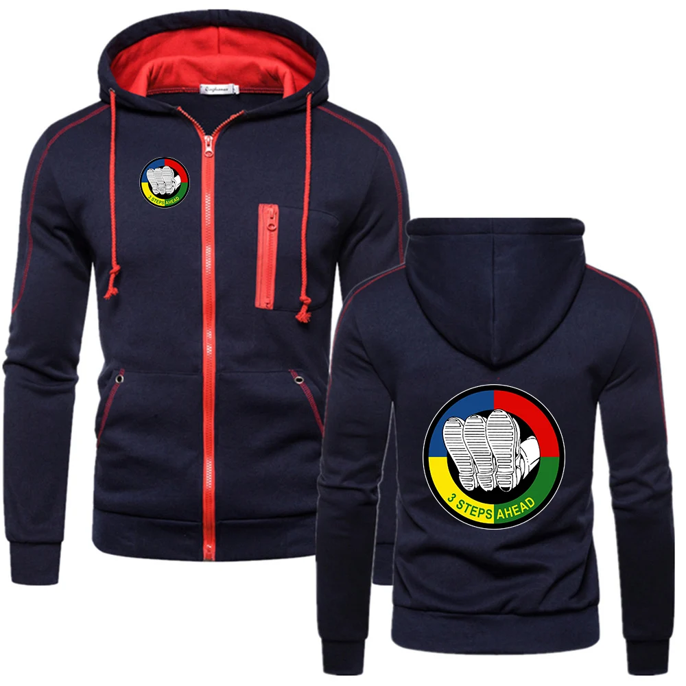 3 Steps Ahead New model Autumn men's sportswear jacket hooded sweatshirt zipper opening jacket hoodies