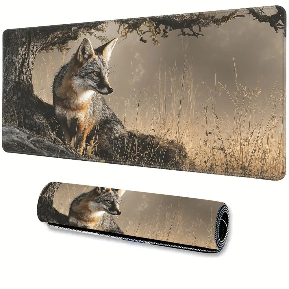 

Mausepad XXL Desk Mats Gaming Mat Pad on The Table Office Gamer Accessories Keyboard Mats Fox Motifs Mouse Pad Mouse Carpet
