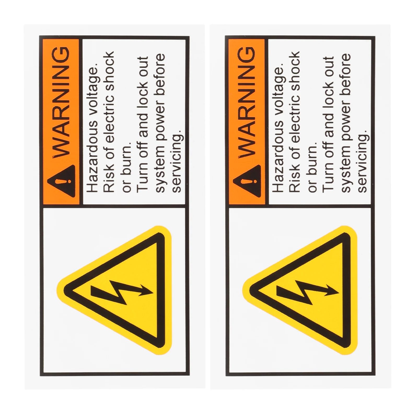 

2Pcs Warning Electric Shocks Sign High Voltage Label Safety Protection Warning Sticker Electrical Panel Labels