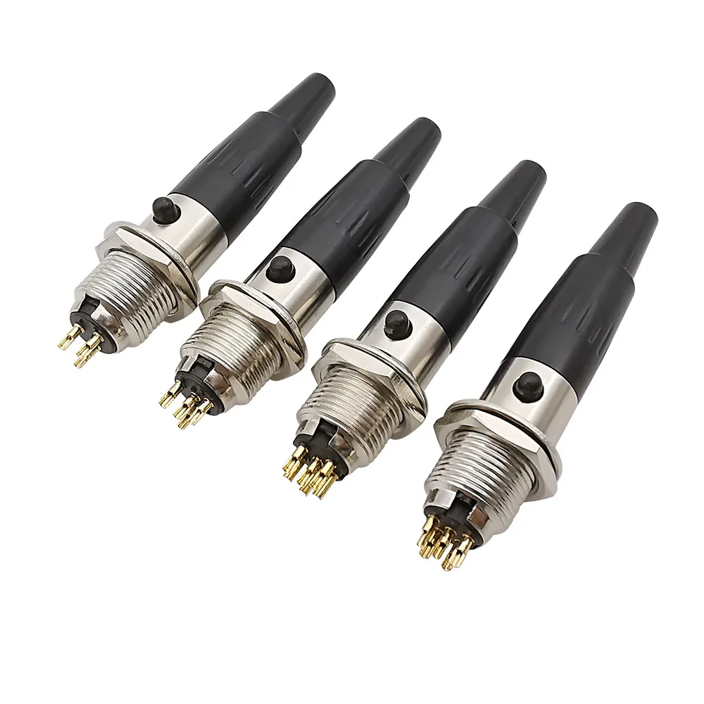 2 قطعة XLR صغير 3/4/5/6 دبوس ذكر التوصيل الهيكل لوحة جبل صغير XLR أنثى المقبس جاك الصوت كابل الميكروفون لحام موصل