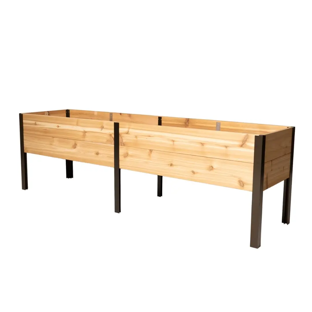 Elevated Cedar Raised Garden Bed 2' x 8', Customized