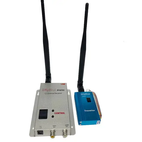FPV 비디오 송신기 리시버 키트, 장거리 RC 비행기, 1.5GHz, 1500mW
