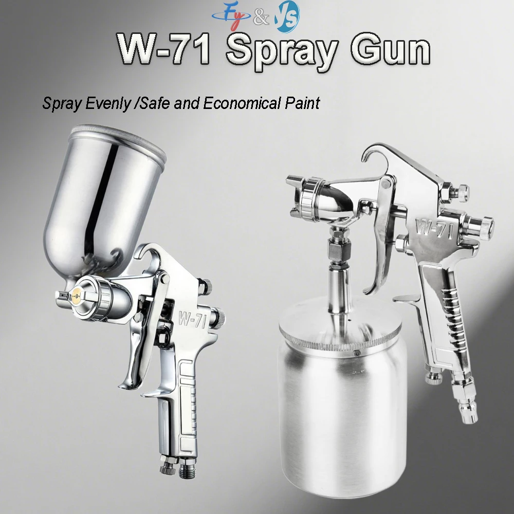High Atomization Auto Paint Spray Gun Gravity Feed Spray Gun 1.4 1.7 2.0mm Nozzle For Automotive Furniture Wood Coating