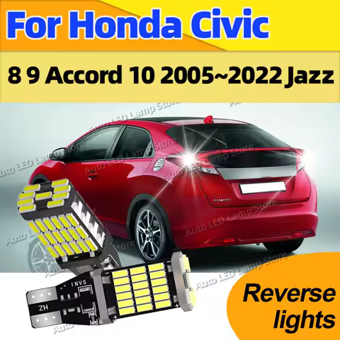 For Honda Civic 8 9 Accord 10 2005-2022 20111 2012 2013 2014 Jazz Canbus T15 LED Bulbs Auto Bcakup Reverse Light 6000K Lamp