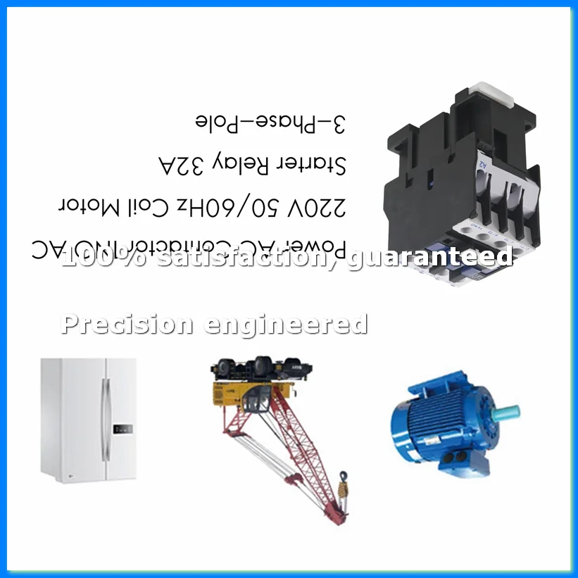 Contactor de CA de Potencia 1NO AC 220V 50/60Hz, Relé de Motor de Bobina 32A Trifásico-Polo-A73M