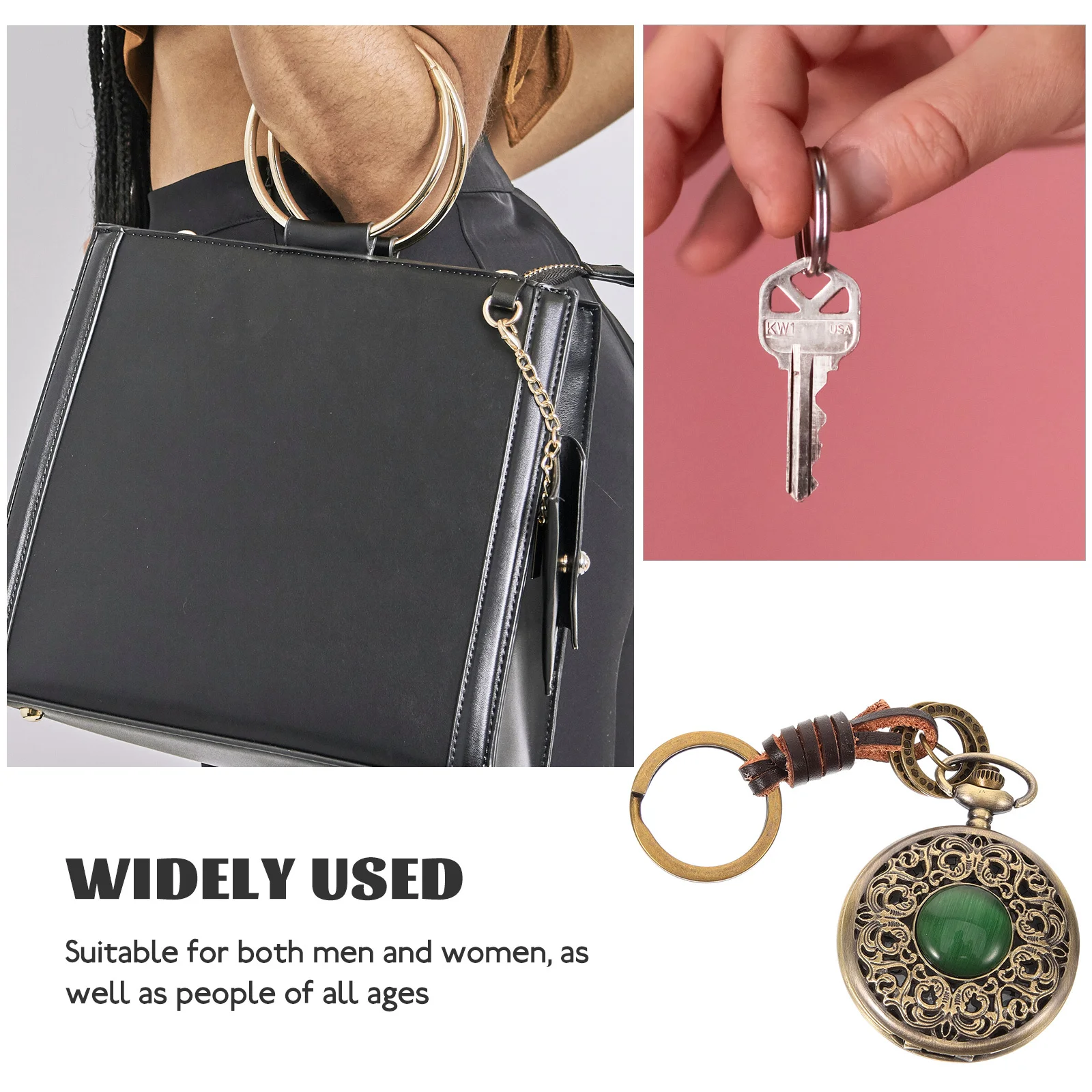 Pocket Watch Vintage Digital Retro Decorative Sturdy Lightweight Men Women Watch Keychain Gift Pocket Watches