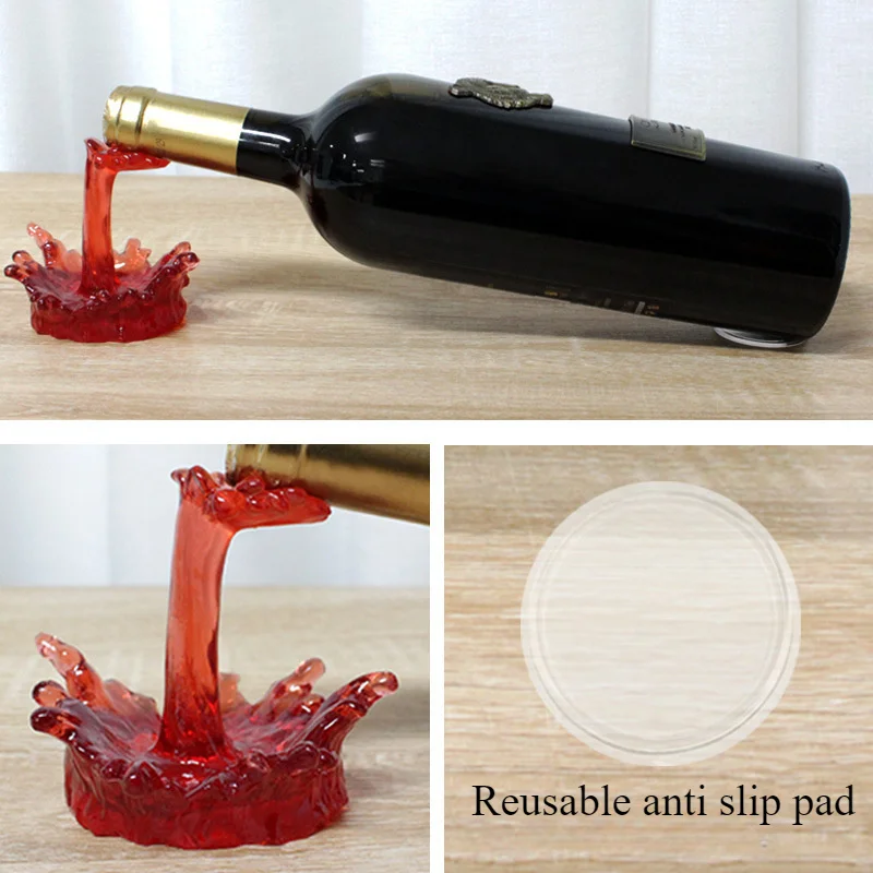 حامل النبيذ الأحمر الشفاف، غرفة المعيشة، التلفزيون، خزانة الطعام، الديكور الراتنج، رف زجاجة النبيذ