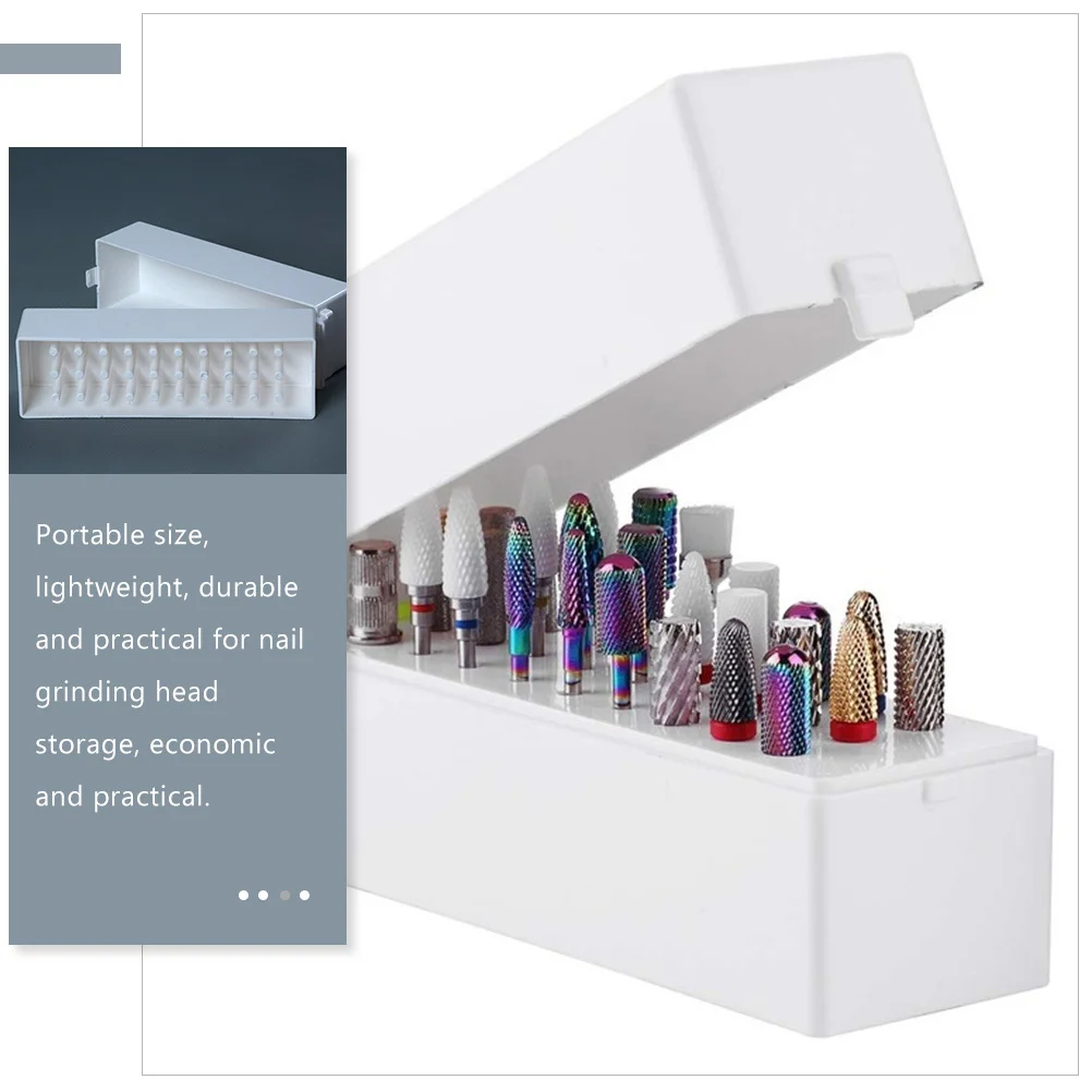 2 قطعة مسمار لقمة ثقب صندوق منظم 30-فتحة حقيبة للتخزين للأظافر مسمار الفن لوازم مانيكير أداة عرض حامل