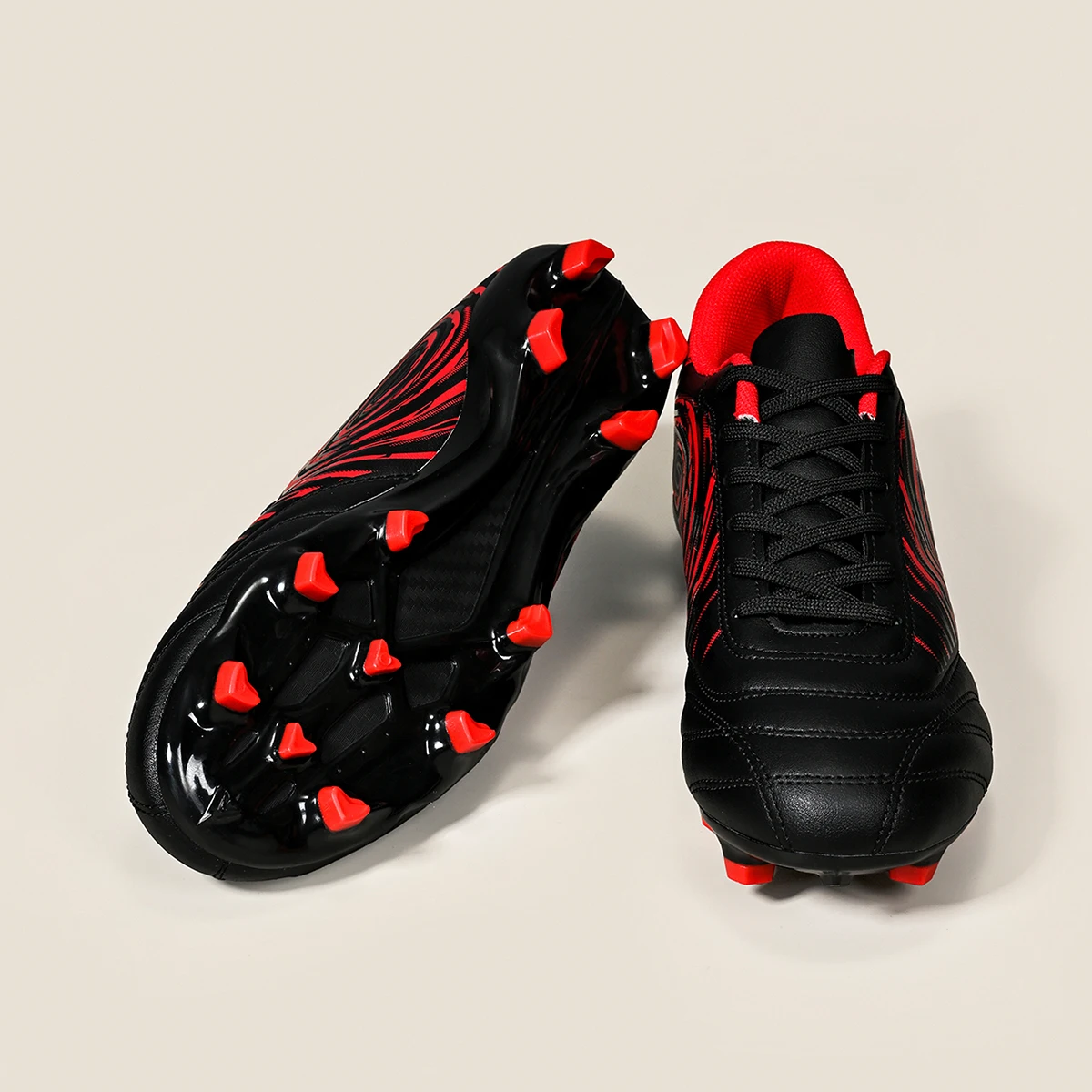 AG/FG Long Spikes Football Boots Unisex Lightweight Shockproof Cleats Suitable for Outdoor Grass Soccer Competition