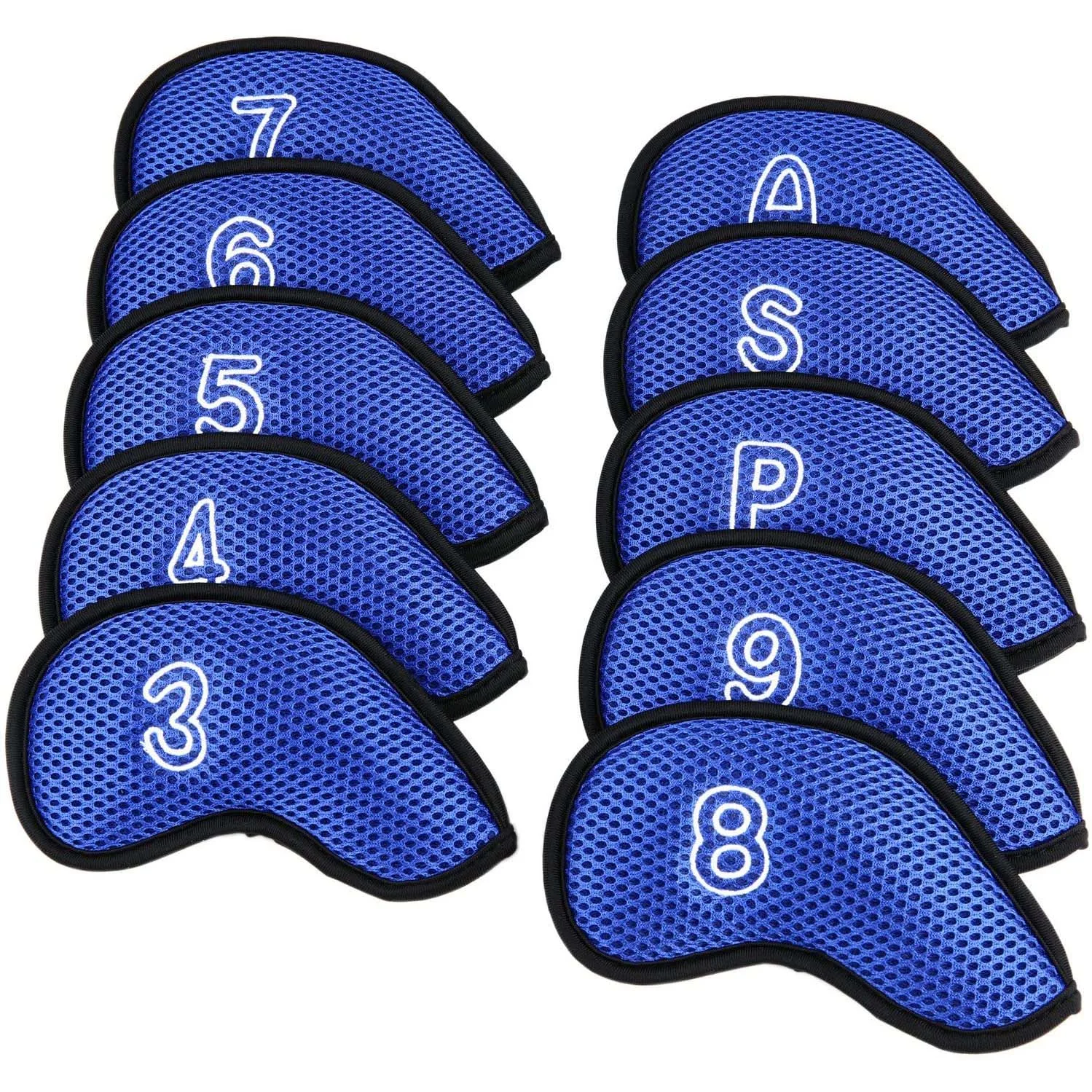 Head Cover Schutzhülle 3,4,5,6,7,8,9,P,S,A Golf Club Cover Golf Headcovers Golf Putter Zubehör Golf Eisen Abdeckungen Set